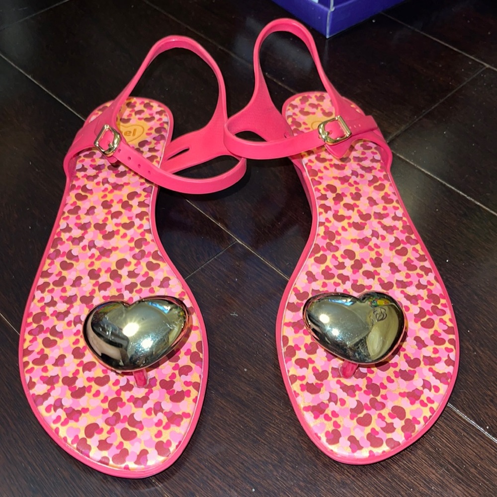 Pink Rubber Melissa Heart Sandals